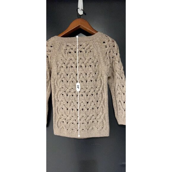 LAFAYETTE 148 New York mink Sequin Infinity Cable Metallic Sweater  Size XS - Picture 6 of 8